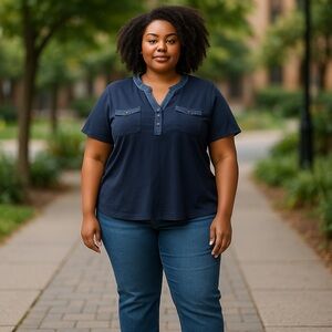 Tommy Hilfiger Dark Blue Women's Blouse